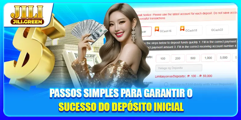 Passos simples para garantir o sucesso do depósito inicial